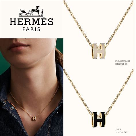 hermes mini h necklace|Hermes h necklace on sale.